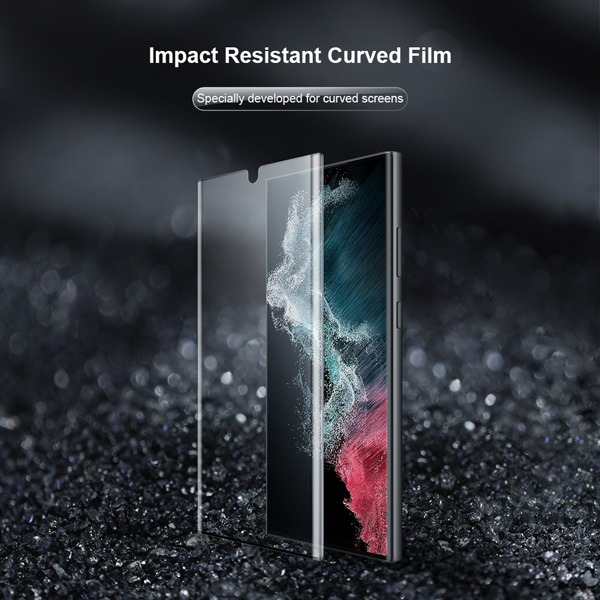 نانو برچسب منحنی Samsung Galaxy S23 Ultra مارک نیلکین مدل Impact Resistant Curved Film ( پک 2 عددی )