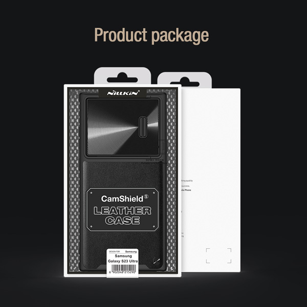 خرید گارد چرمی کمشیلد نیلکین Samsung Galaxy S23 Ultra مدل CamShield Leather Case S