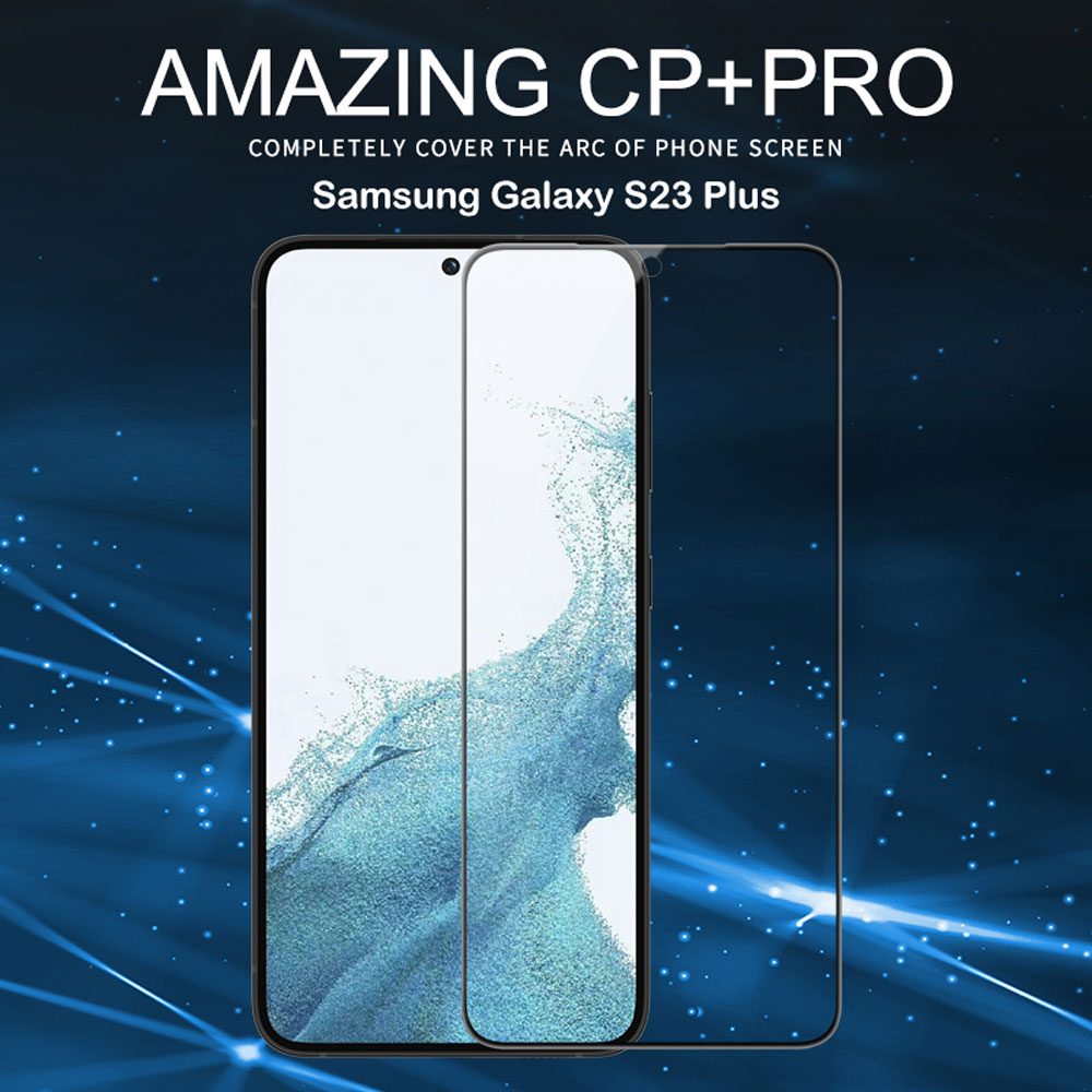 گلس شیشه ای نیلکین Samsung Galaxy S23 Plus مدل CP+PRO Tempered Glass