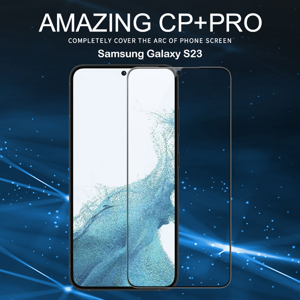 گلس شیشه ای نیلکین Samsung Galaxy S23 مدل CP+PRO Tempered Glass