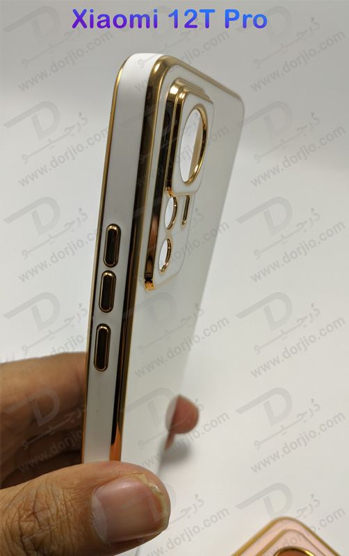 خرید قاب ژله ای فریم طلایی Xiaomi 12T Pro مدل My Case