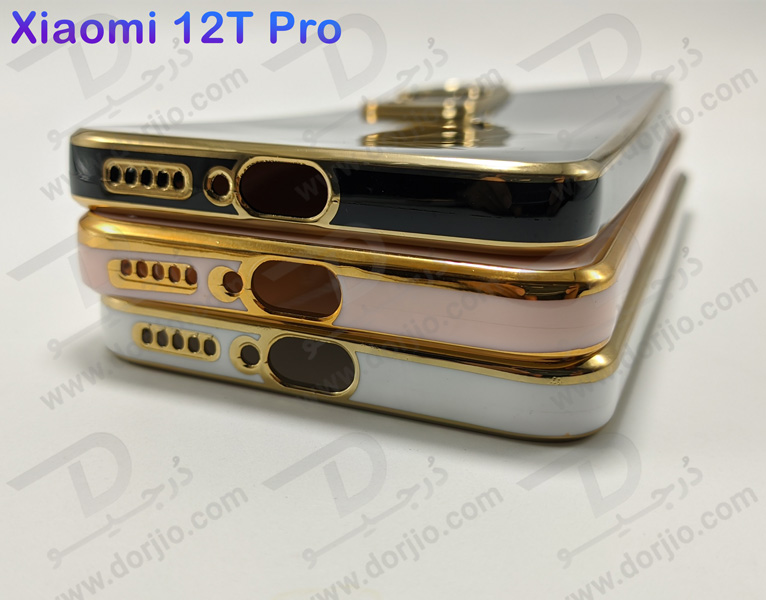 خرید قاب ژله ای فریم طلایی Xiaomi 12T Pro مدل My Case