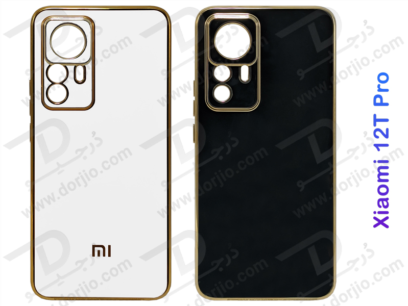 خرید قاب ژله ای فریم طلایی Xiaomi 12T Pro مدل My Case
