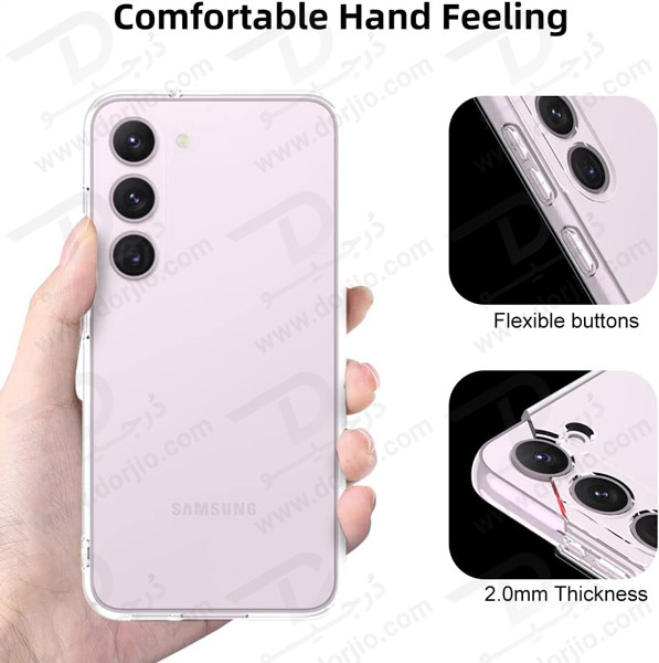 خرید قاب کریستالی شفاف فریم ژله ای Samsung Galaxy S23