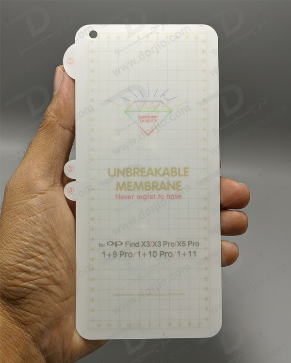 خرید نانو برچسب هیدوروژل شفاف صفحه نمایش OnePlus 9 Pro مدل Unbreakable Hydrogel