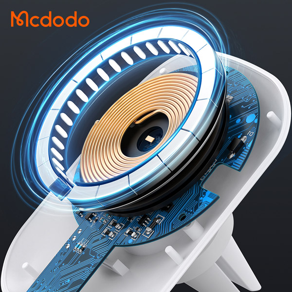 خرید هولدر و شارژر وایرلس مگنتی 15 وات ماشینی با کابل مک دودو - Mcdodo CH-7071