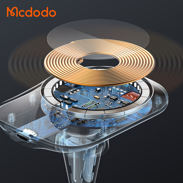 خرید هولدر و شارژر وایرلس مگنتی 15 وات ماشینی با کابل مک دودو - Mcdodo CH-7071