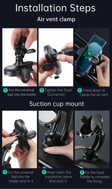 خرید هولدر و شارژر وایرلس 15 وات ماشینی با کابل مک دودو - Mcdodo CH-7620