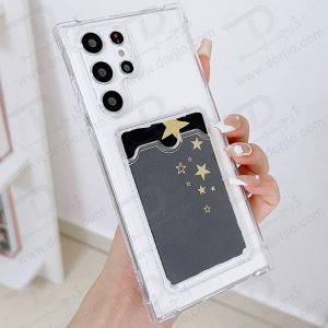 خرید گارد شفاف ایربگ دار جا کارتی Samsung Galaxy S23 Ultra مارک Levelo