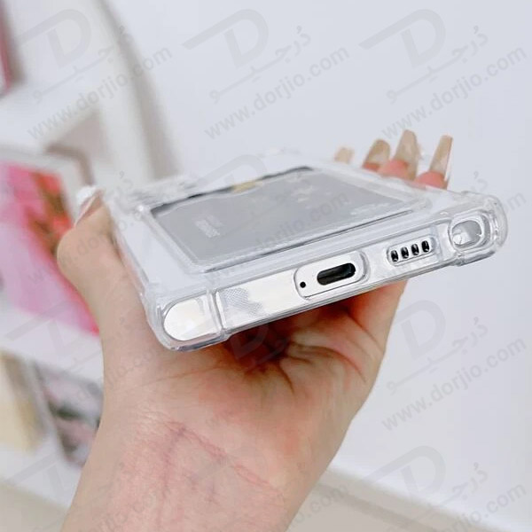 خرید گارد شفاف ایربگ دار جا کارتی Samsung Galaxy S23 Ultra مارک Levelo