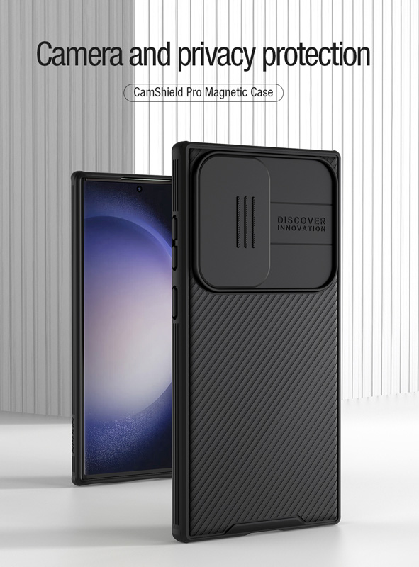 خرید گارد ضد ضربه مگنتی نیلکین Samsung Galaxy S23 Ultra مدل Camshield Pro Magnetic Case