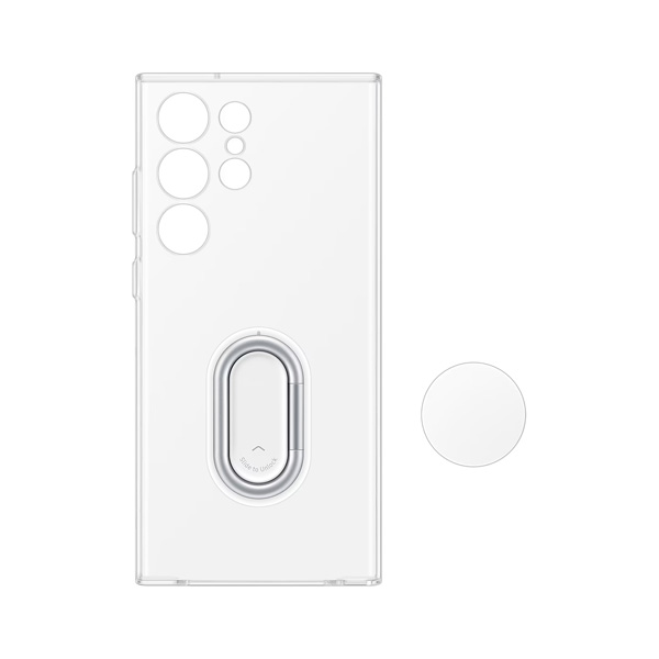 خرید قاب شفاف رینگ استند اصلی Samsung Galaxy S23 Ultra مدل Clear Gadget