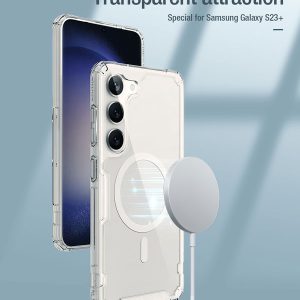خرید قاب شفاف مگنتی نیلکین Samsung Galaxy S23 Plus مدل Nature TPU Pro Magnetic