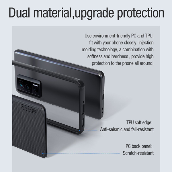 خرید قاب ضد ضربه مگنتی نیلکین Xiaomi Redmi K60 Pro مدل Super Frosted Shield Pro Magnetic