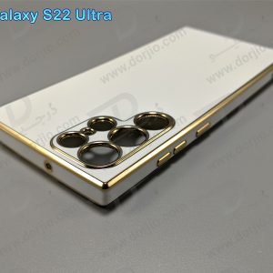 خرید قاب ژله ای فریم طلایی Samsung Galaxy S22 Ultra مدل My Case