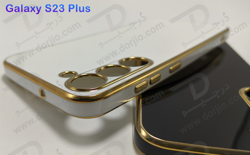خرید قاب ژله ای فریم طلایی Samsung Galaxy S23 Plus مدل My Case