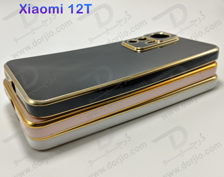 خرید قاب ژله ای فریم طلایی Xiaomi 12T مدل My Case