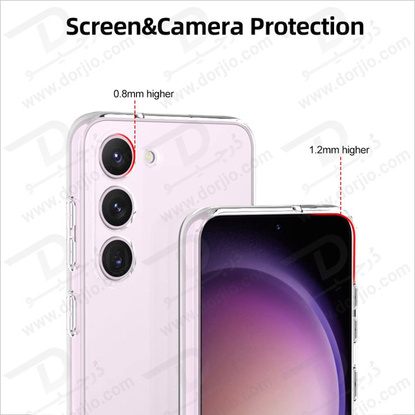 خرید قاب کریستالی شفاف فریم ژله ای Samsung Galaxy S23