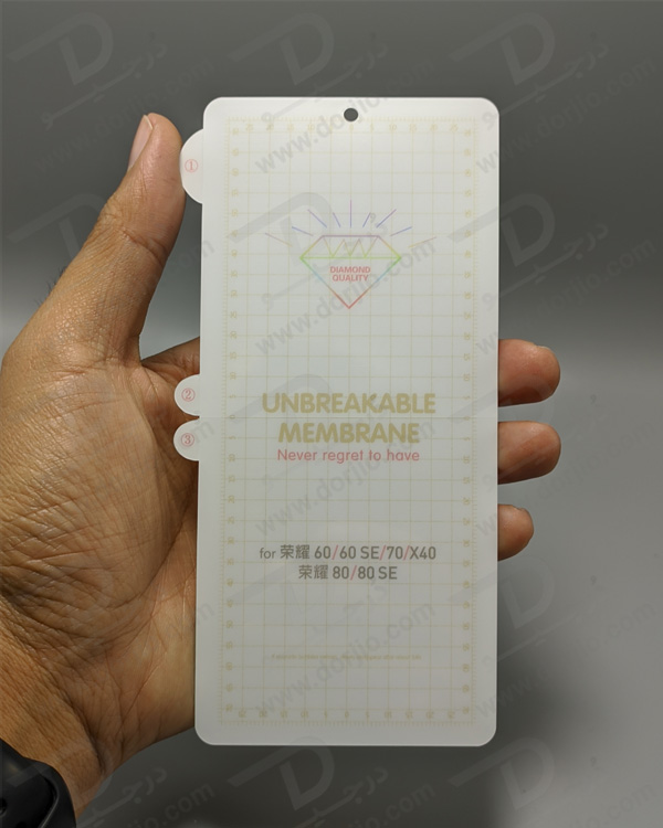 خرید نانو برچسب شفاف صفحه نمایش Honor 60 مدل Unbreakable