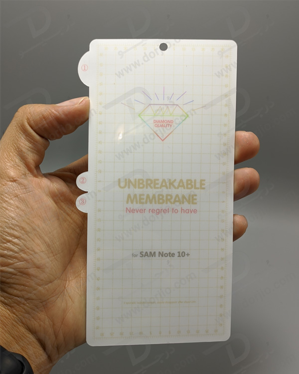 خرید نانو برچسب شفاف صفحه نمایش Samsung Galaxy Note 10 Plus مدل Unbreakable