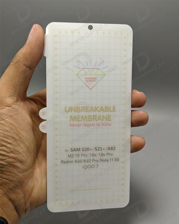 خرید نانو برچسب شفاف صفحه نمایش Samsung Galaxy S20 Plus مدل Unbreakable