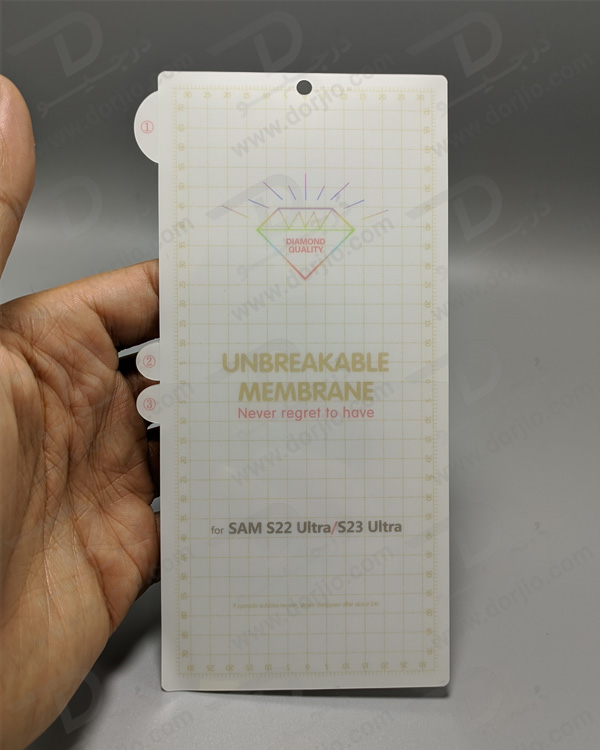 خرید نانو برچسب شفاف صفحه نمایش Samsung Galaxy S22 Ultra مدل Unbreakable