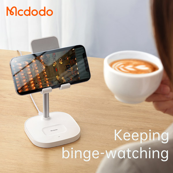 خرید هولدر و شارژر وایرلس رومیزی دو کاره 15 وات مک‌ دودو مدل Mcdodo CH-0530