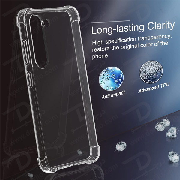 خرید کریستال کاور شفاف ایربگ دار Samsung Galaxy S23 Plus