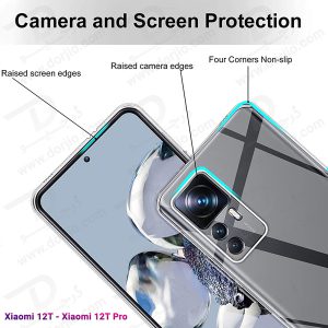 خرید کریستال کاور شفاف فریم ژله‌ ای Xiaomi 12T