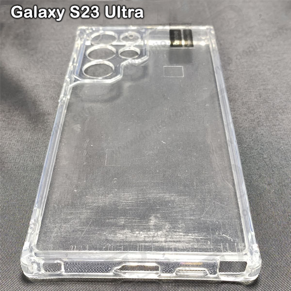 خرید کریستال کاور شفاف فریم ژله‌ ای با محافظ دوربین Samsung Galaxy S23 Ultra