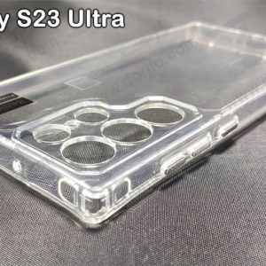 خرید کریستال کاور شفاف فریم ژله‌ ای با محافظ دوربین Samsung Galaxy S23 Ultra
