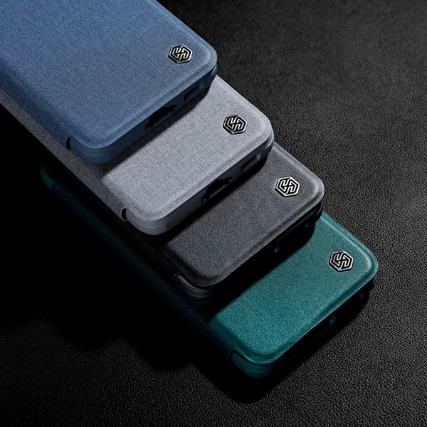 خرید کیف چرم و پارچه نیلکین Samsung Galaxy S23 مدل Qin Pro Plain Leather + Cloth Case