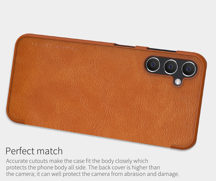 خرید کیف چرمی نیلکین Samsung Galaxy A14 4G مدل Qin Case