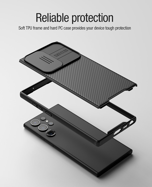 خرید گارد ضد ضربه مگنتی نیلکین Samsung Galaxy S23 Ultra مدل Camshield Pro Magnetic Case