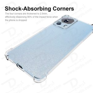 خرید گارد ژله ای شفاف ایربگ دار با محافظ دوربین Xiaomi 13 Lite