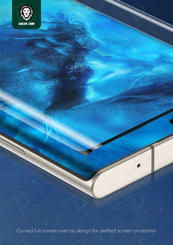 خرید گلس شیشه ای فول چسب Samsung Galaxy S23 Ultra مارک Green Lion