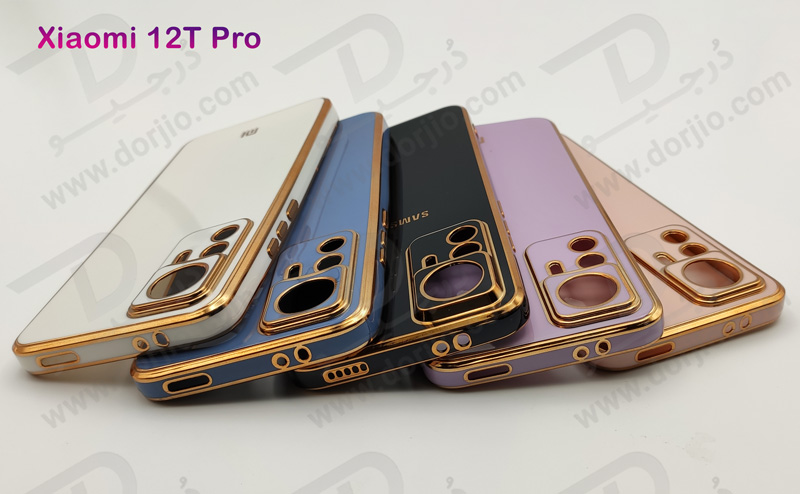 خرید قاب ژله ای فریم طلایی Xiaomi 12T Pro مدل My Case