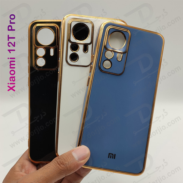 خرید قاب ژله ای فریم طلایی Xiaomi 12T Pro مدل My Case