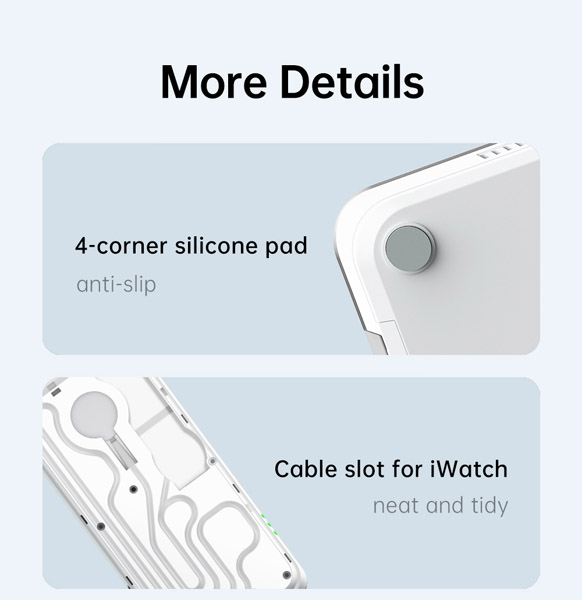 خرید استند شارژر وایرلس مگنتی سه کاره 25 وات مک‌ دودو مدل Mcdodo CH-115