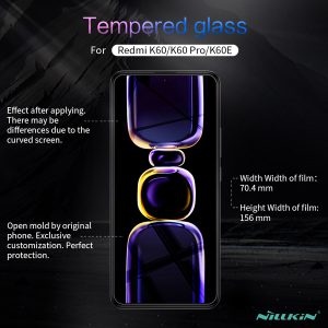 خرید محافظ صفحه نمایش شیشه ای Xiaomi Redmi K60 مارک نیلکین مدل H Anti-Explosion