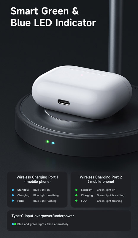 خرید هولدر و شارژر وایرلس مگنتی رومیزی فن دار دو کاره 15 وات مک‌ دودو مدل Mcdodo CH-215