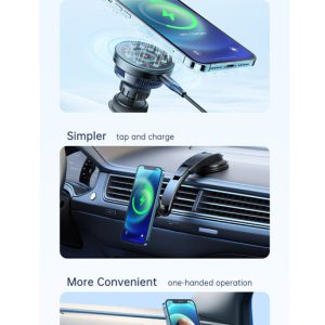 خرید هولدر و شارژر وایرلس مگنتی فن دار 15 وات ماشینی با کابل مک دودو - Mcdodo CH-2130