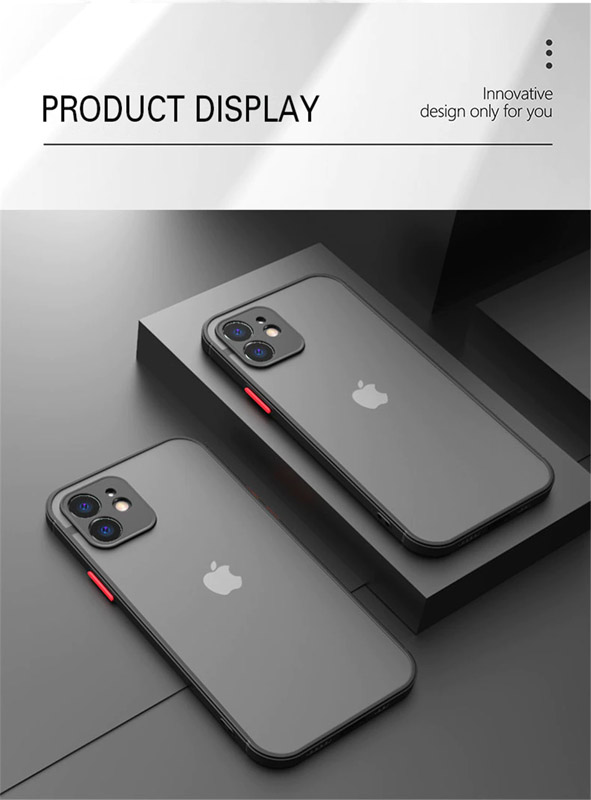 خرید پلکسی کاور مات با محافظ دوربین iPhone 12 Mini