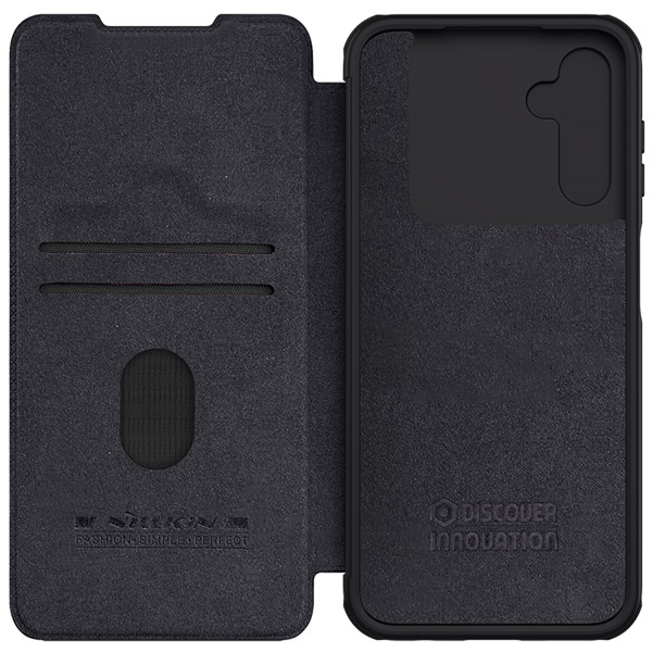 خرید کیف چرمی محافظ دوربین دار Samsung Galaxy M14 5G مارک نیلکین مدل Qin Pro Leather Case