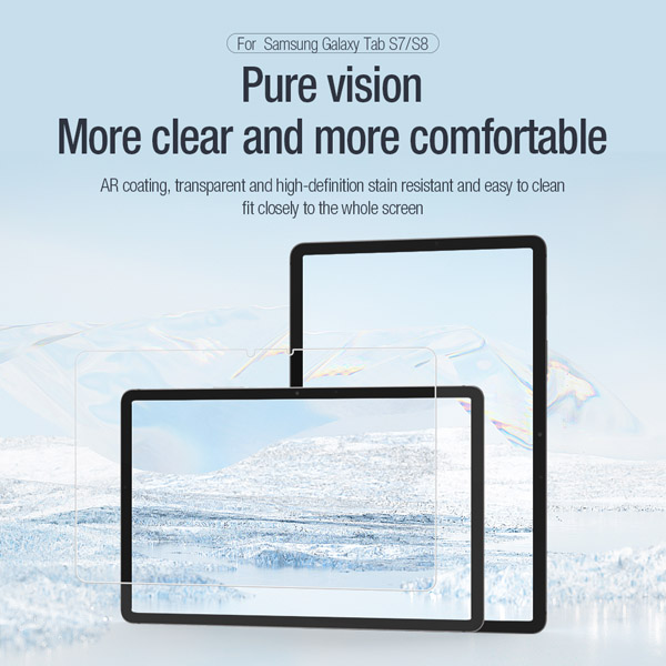 خرید برچسب صفحه نمایش تبلت Samsung Galaxy Tab S7 مارک نیلکین مدل Pure series AR Film