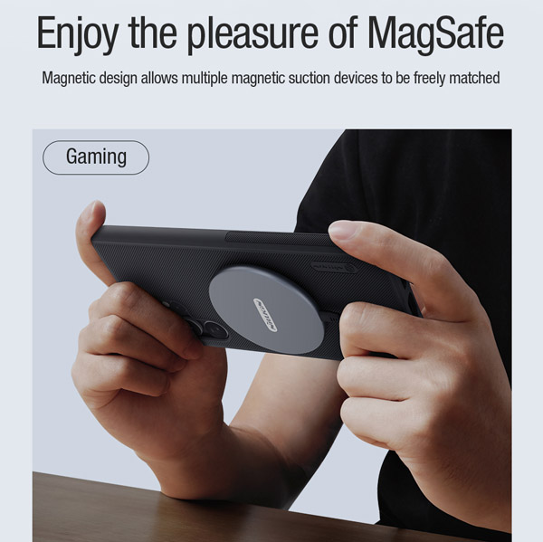 خرید قاب ضد ضربه مگنتی نیلکین Samsung Galaxy S22 Ultra مدل Super Frosted Shield Pro Magnetic