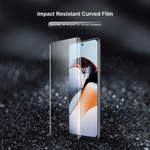 خرید نانو برچسب منحنی OnePlus 11R  مارک نیلکین مدل Impact Resistant Curved Film ( پک 2 عددی )