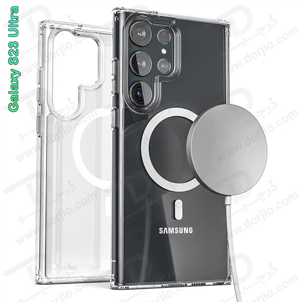 خرید کریستال کاور شفاف مگنتی Samsung Galaxy S23 Ultra مارک Berlia