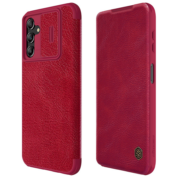 خرید کیف چرمی محافظ دوربین دار Samsung Galaxy A14 5G مارک نیلکین مدل Qin Pro Leather Case