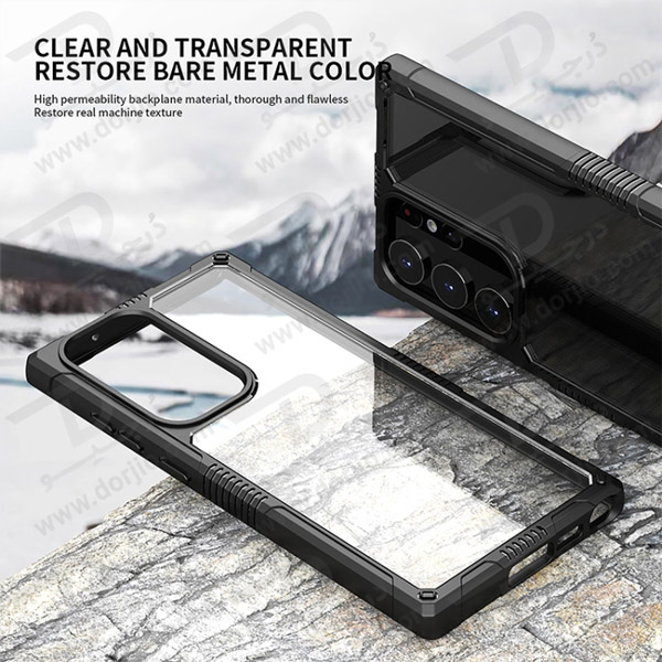 خرید گارد هیبریدی شفاف Samsung Galaxy S23 Ultra مارک LEVELO